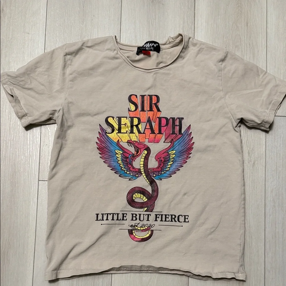 Sir Seraph Kids Graphic Tee - Tan size 10